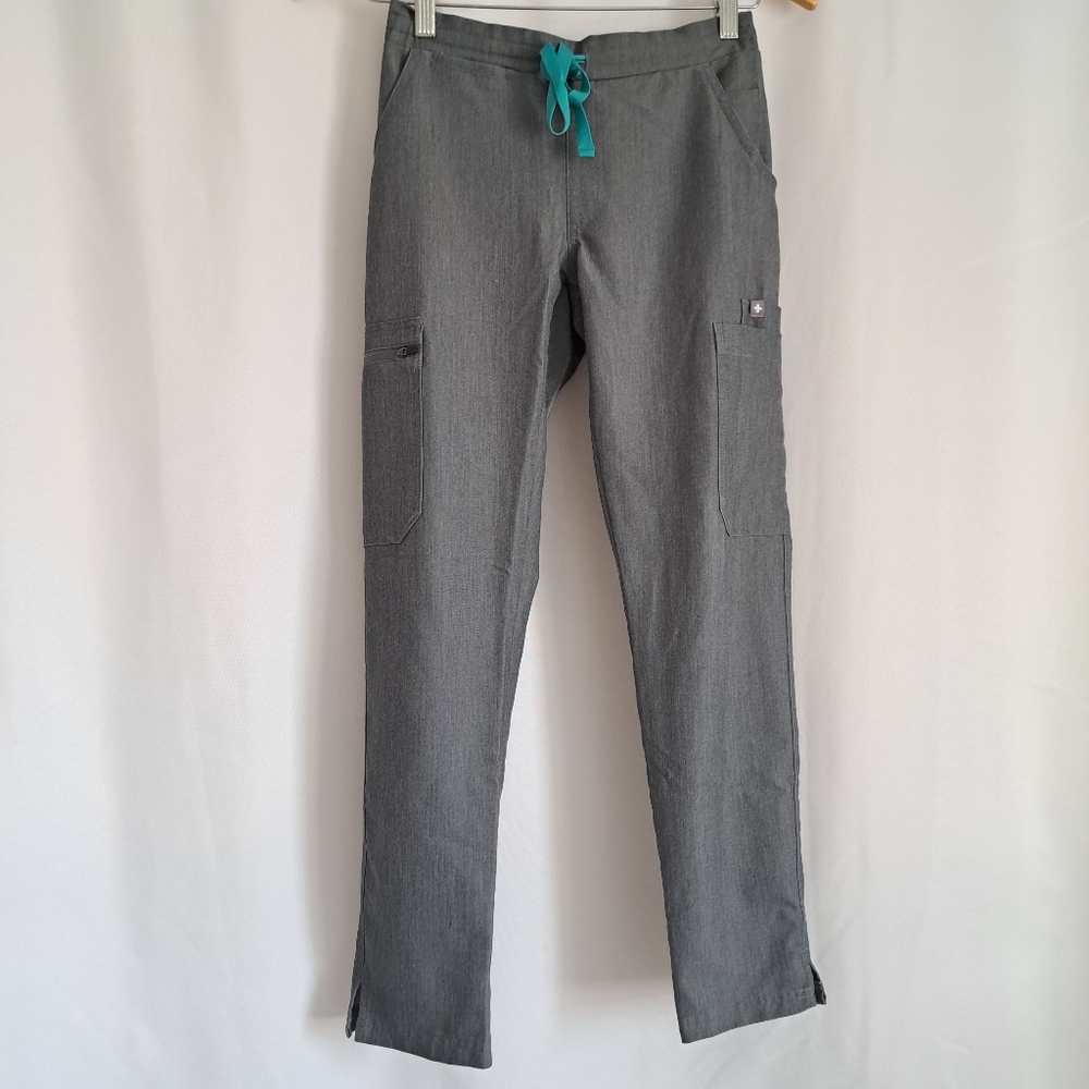 Figs Yola Skinny Scrub Pants Graphite Gray